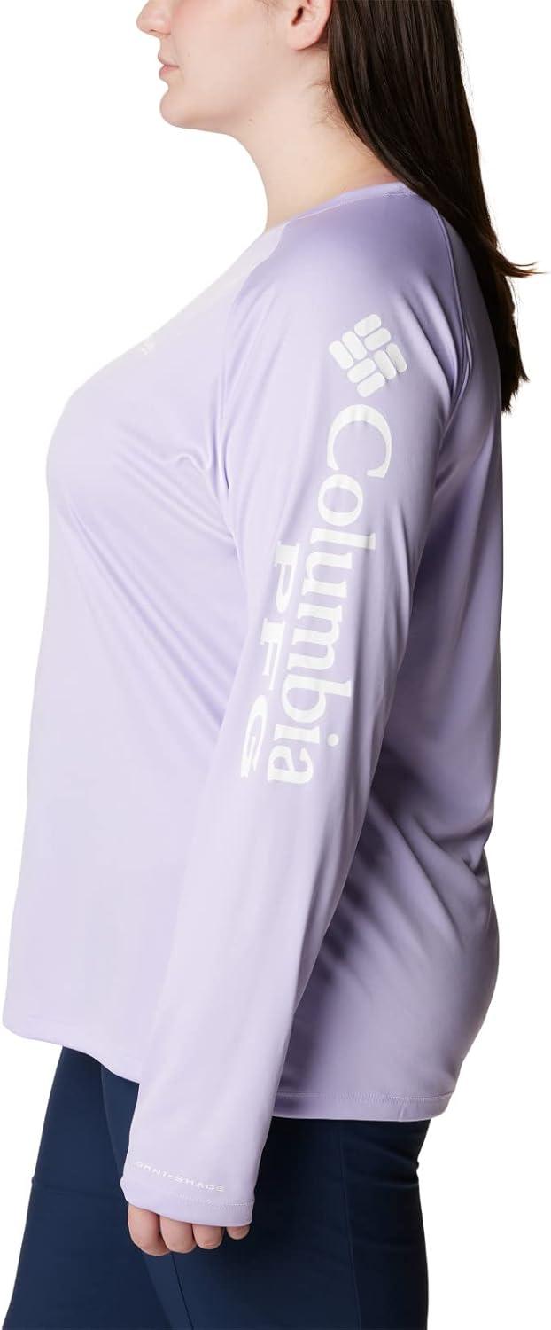 imageColumbia Womens Tidal Tee II Long Sleeve HoodieSoft VioletWhite Logo