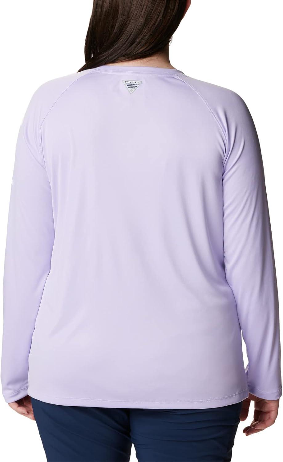 imageColumbia Womens Tidal Tee II Long Sleeve HoodieSoft VioletWhite Logo