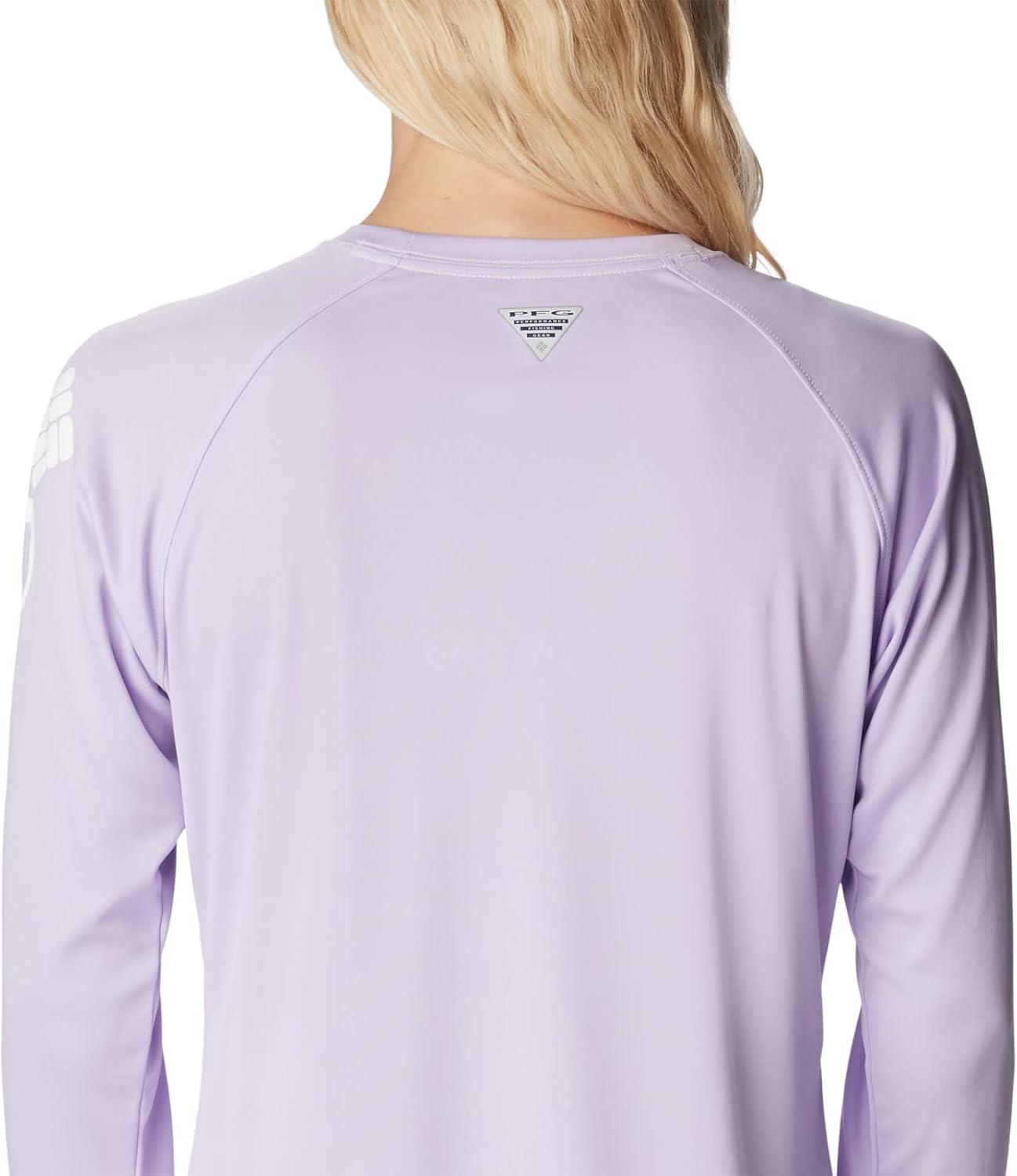 imageColumbia Womens Tidal Tee II Long Sleeve HoodieSoft VioletWhite Logo
