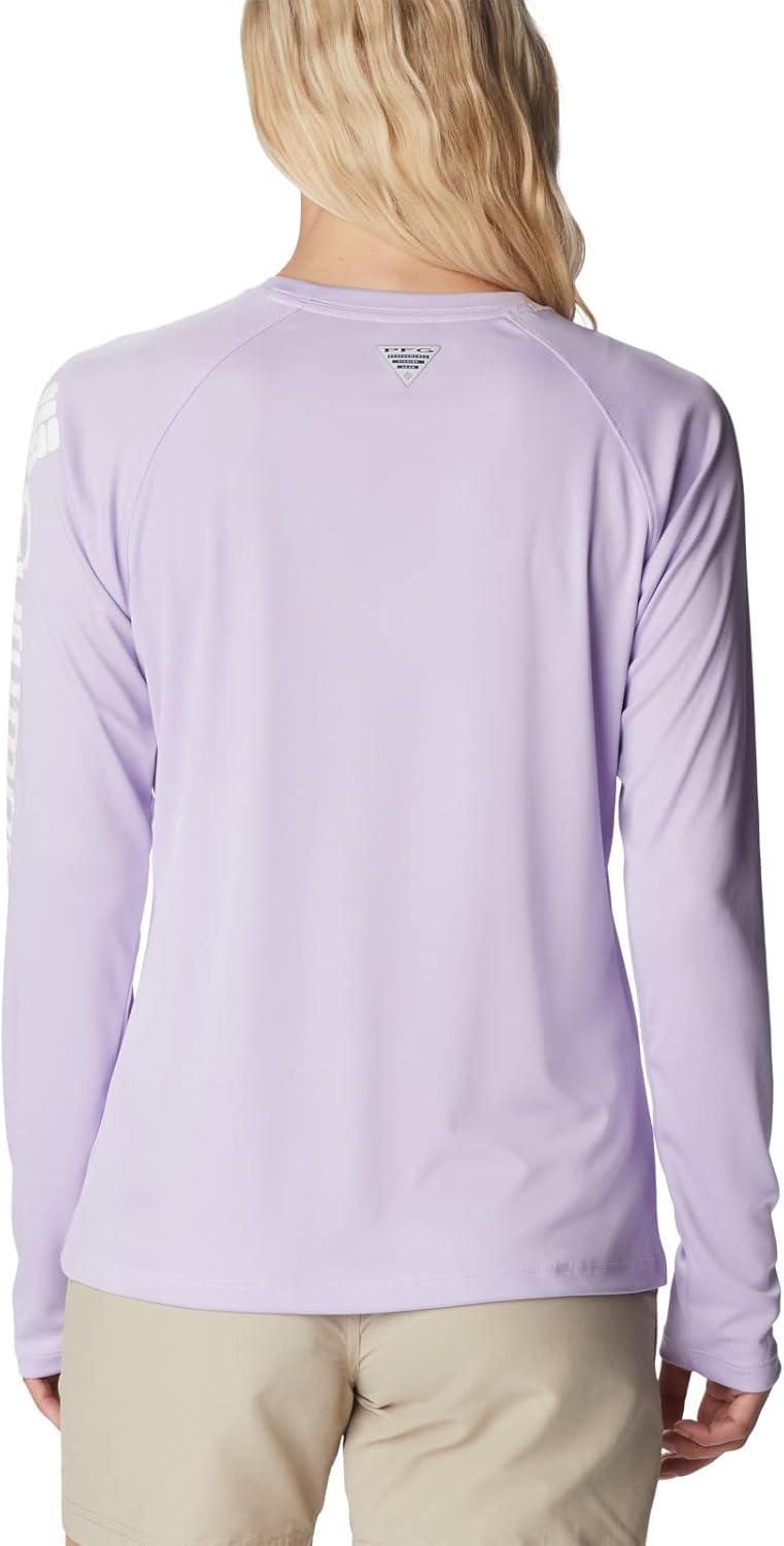imageColumbia Womens Tidal Tee II Long Sleeve HoodieSoft VioletWhite Logo