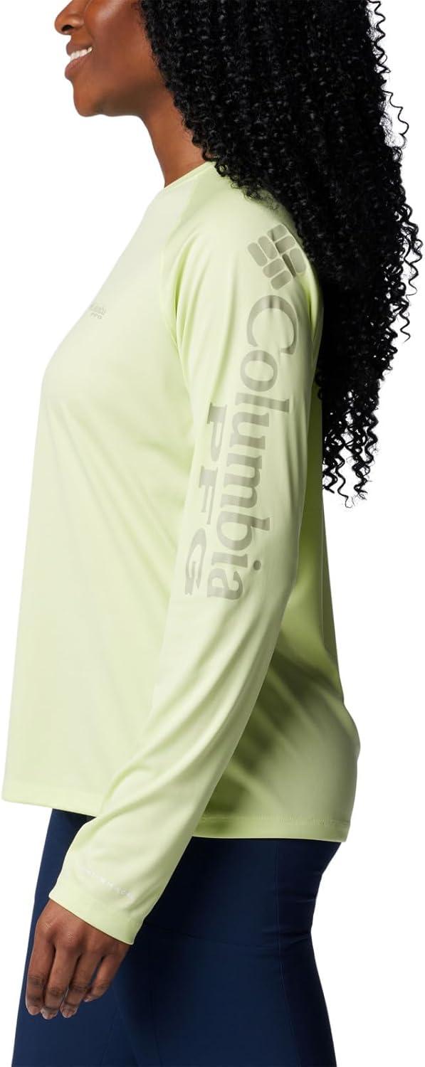 imageColumbia Womens Tidal Tee II Long Sleeve HoodieSpring YellowSmokey Sage Logo