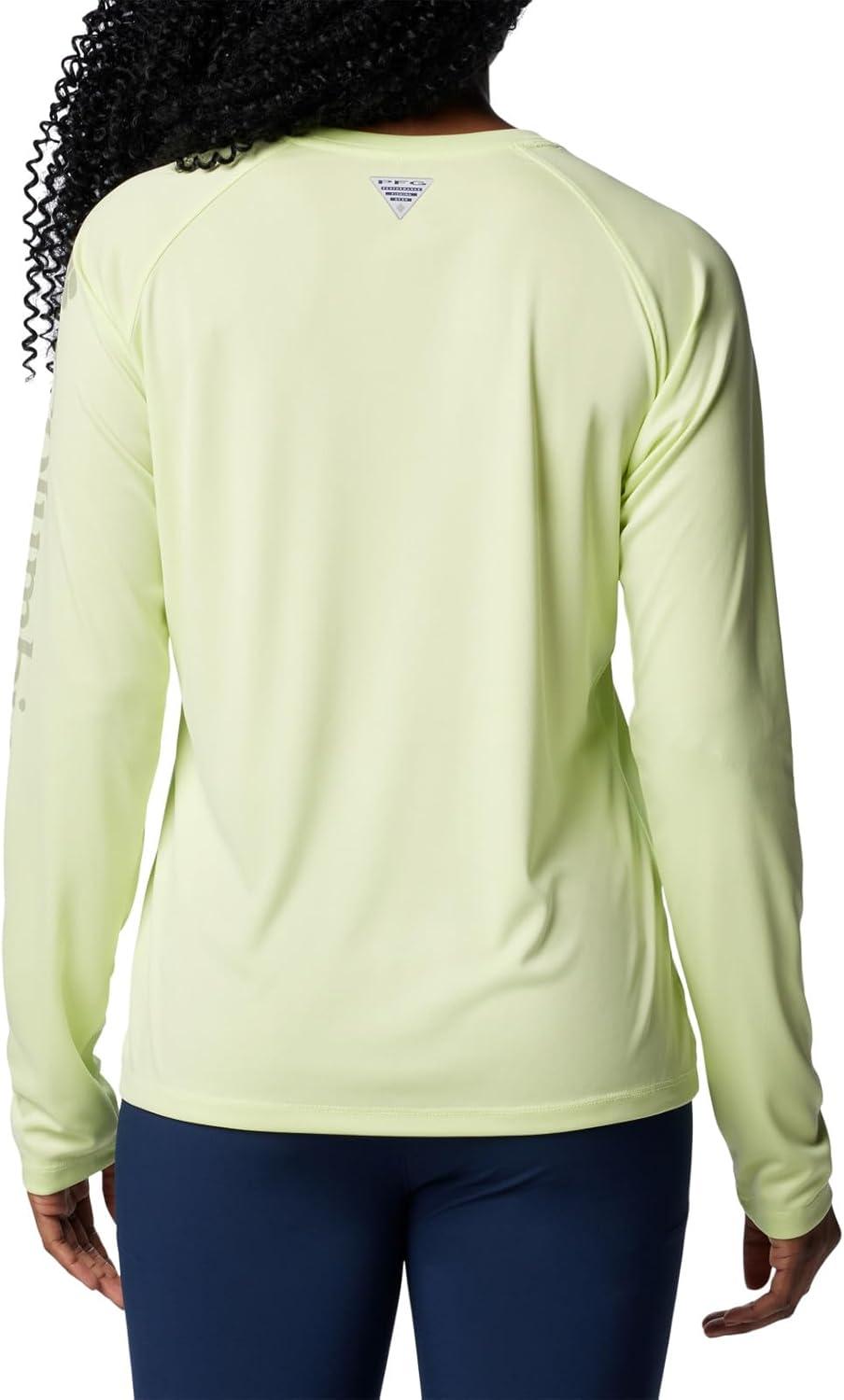 imageColumbia Womens Tidal Tee II Long Sleeve HoodieSpring YellowSmokey Sage Logo