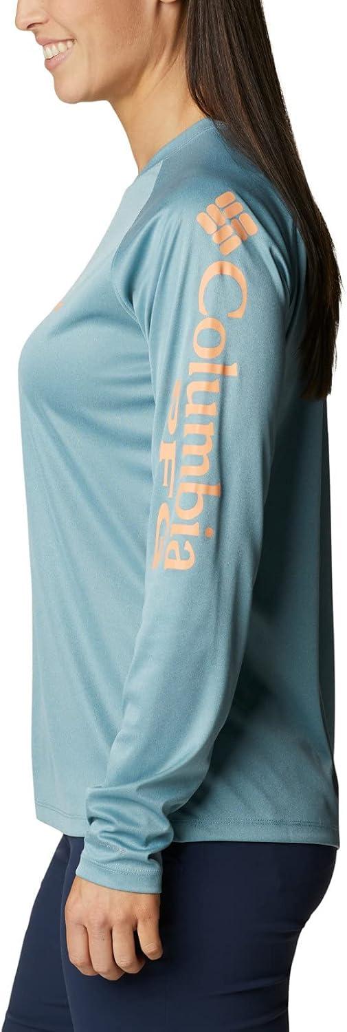 imageColumbia Womens Tidal Tee II Long Sleeve HoodieStorm HeatherBright Nectar