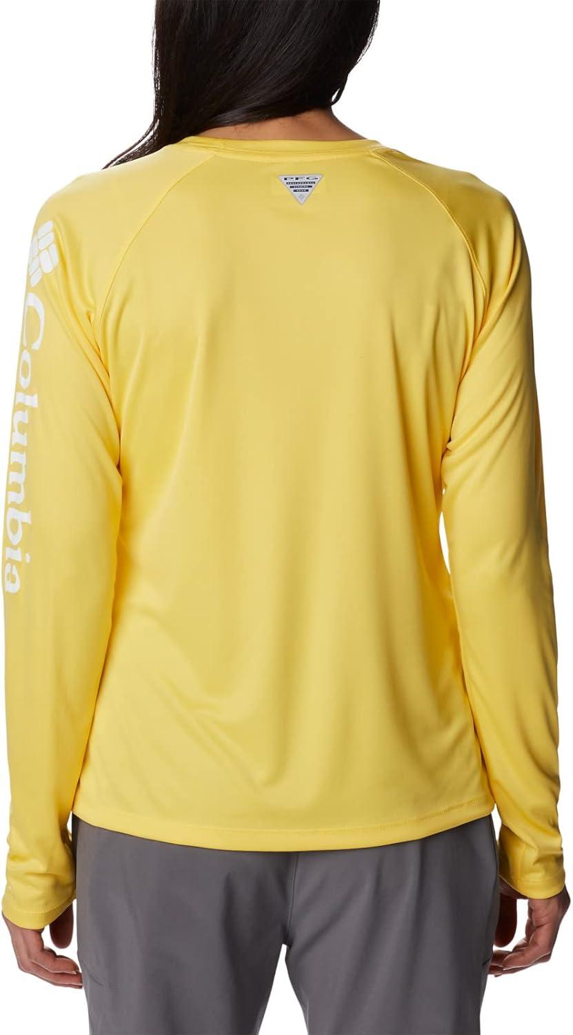 imageColumbia Womens Tidal Tee II Long Sleeve HoodieSun GlowWhite Logo