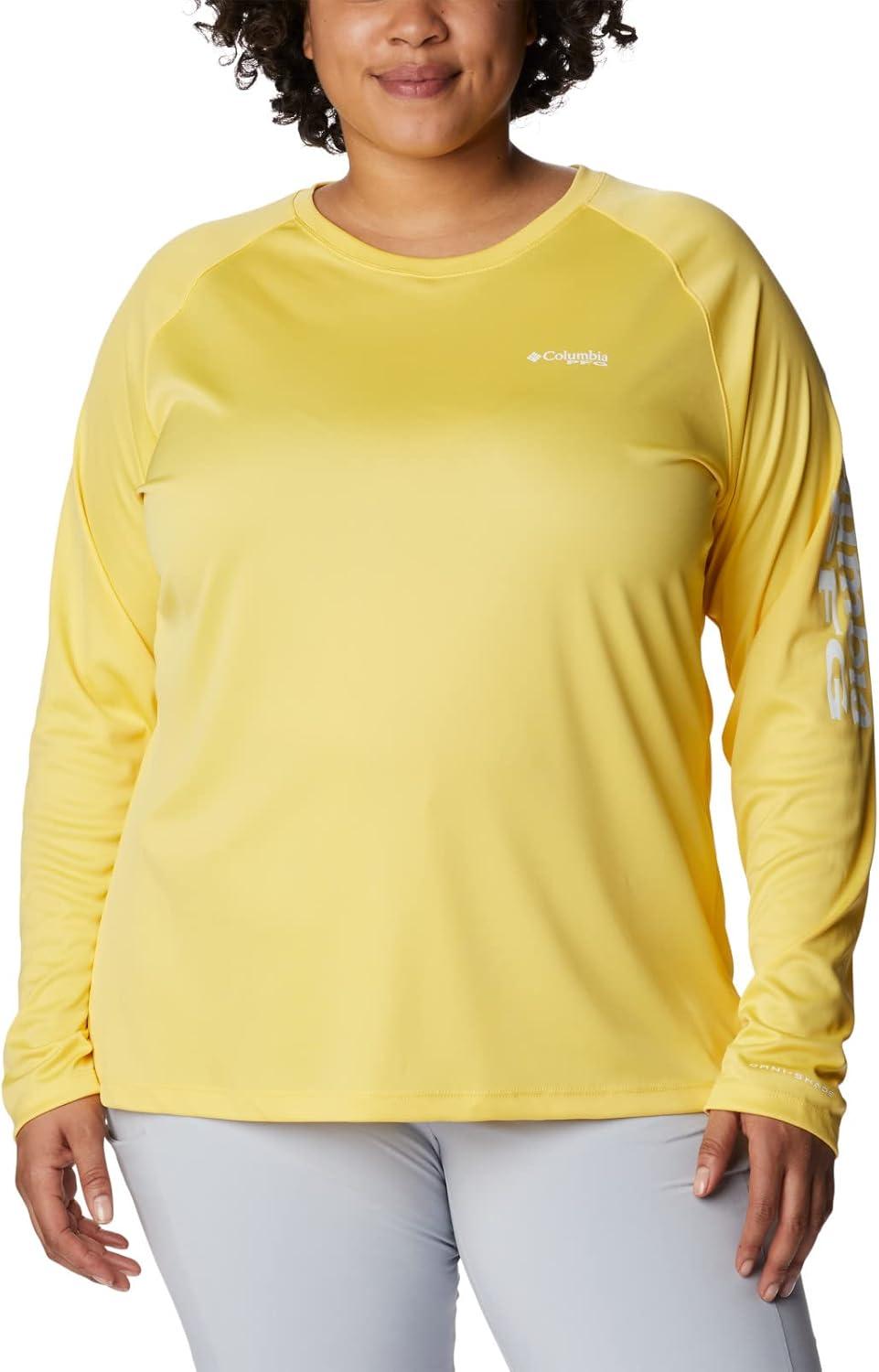 imageColumbia Womens Tidal Tee II Long Sleeve HoodieSun GlowWhite Logo