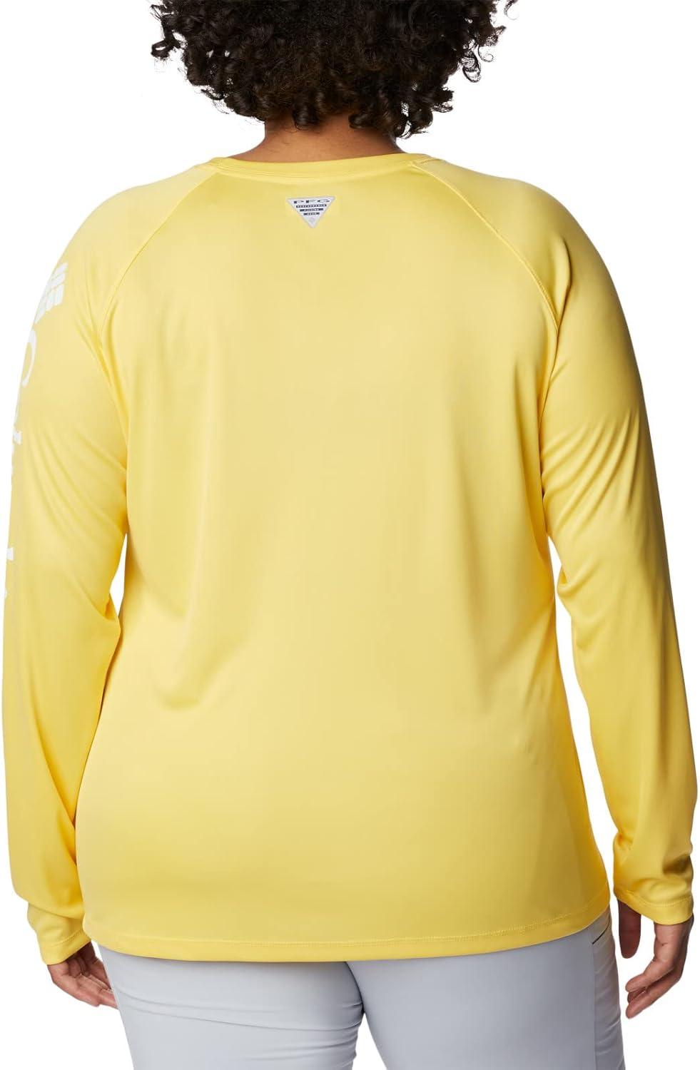 imageColumbia Womens Tidal Tee II Long Sleeve HoodieSun GlowWhite Logo