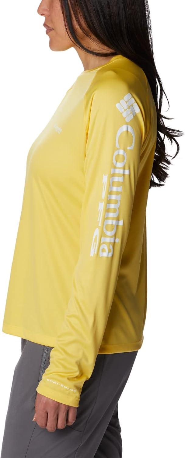 imageColumbia Womens Tidal Tee II Long Sleeve HoodieSun GlowWhite Logo