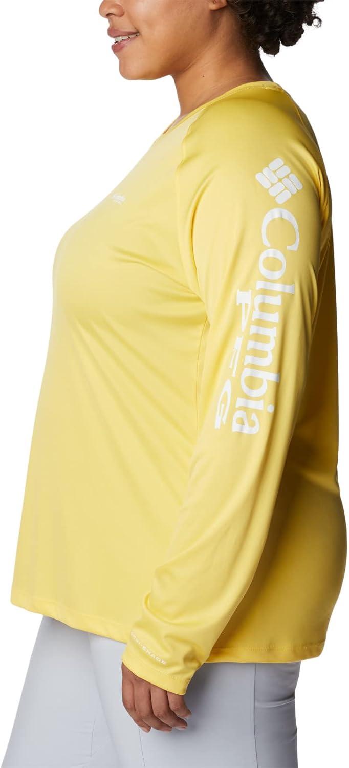 imageColumbia Womens Tidal Tee II Long Sleeve HoodieSun GlowWhite Logo