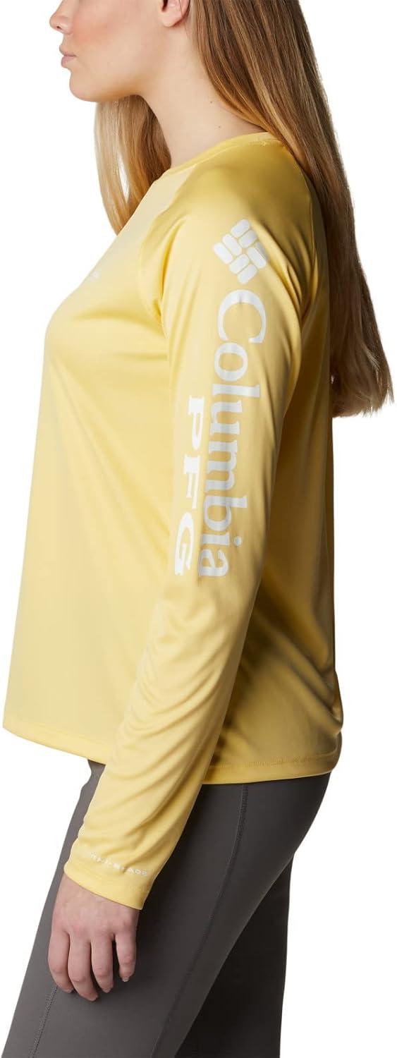 imageColumbia Womens Tidal Tee II Long Sleeve HoodieSweet CornWhite Logo