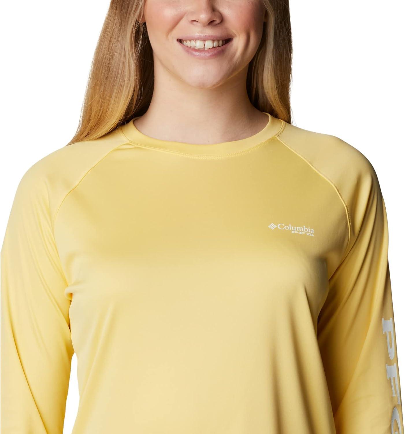 imageColumbia Womens Tidal Tee II Long Sleeve HoodieSweet CornWhite Logo