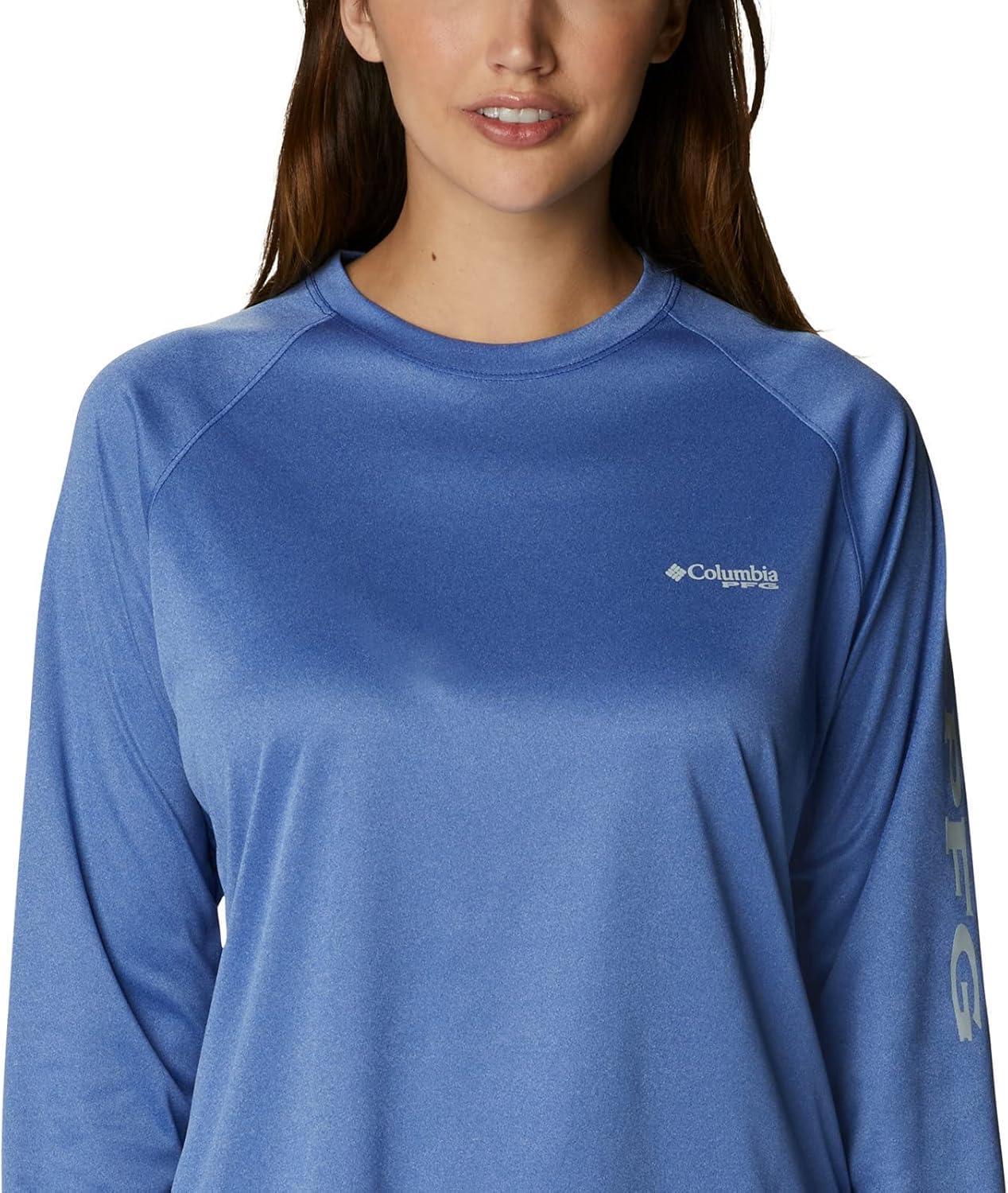 imageColumbia Womens Tidal Tee II Long Sleeve HoodieTanzanite HeatherCirrus Grey