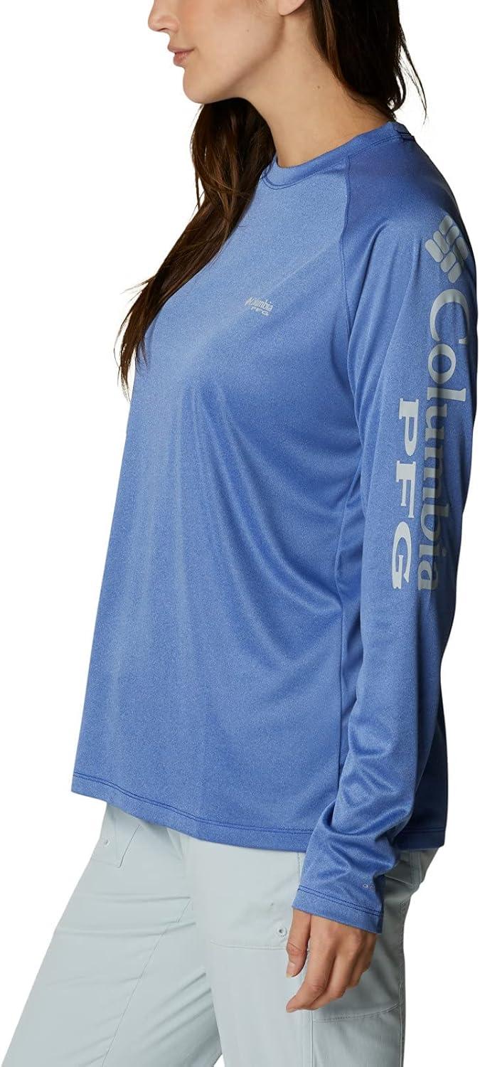 imageColumbia Womens Tidal Tee II Long Sleeve HoodieTanzanite HeatherCirrus Grey