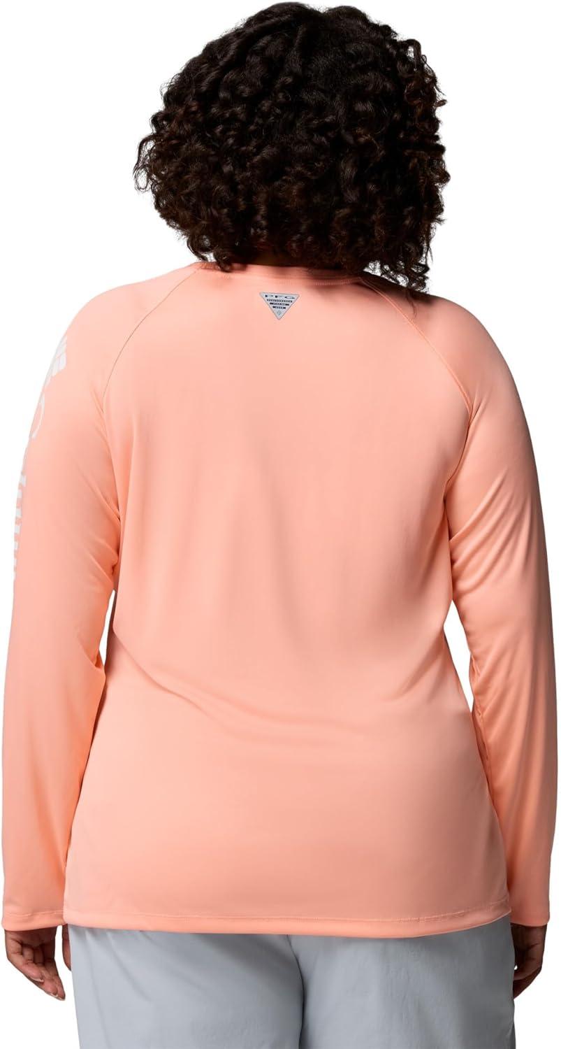 imageColumbia Womens Tidal Tee II Long Sleeve HoodieTiki PinkWhite Logo
