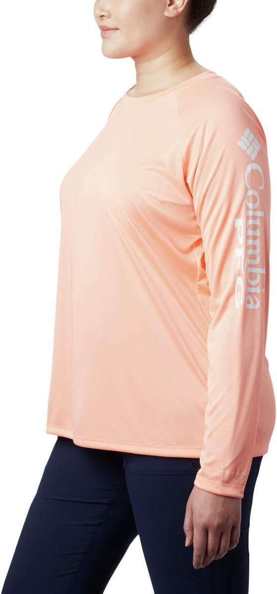 imageColumbia Womens Tidal Tee II Long Sleeve HoodieTiki PinkWhite Logo