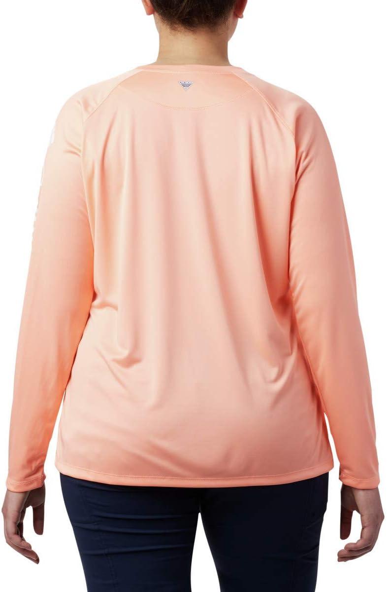imageColumbia Womens Tidal Tee II Long Sleeve HoodieTiki PinkWhite Logo