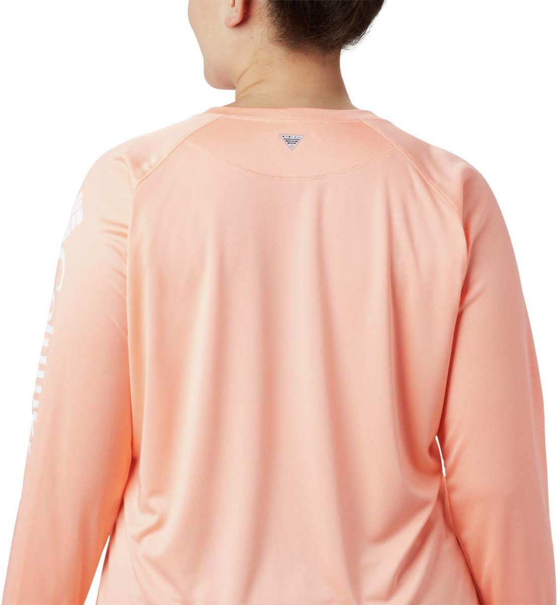 imageColumbia Womens Tidal Tee II Long Sleeve HoodieTiki PinkWhite Logo
