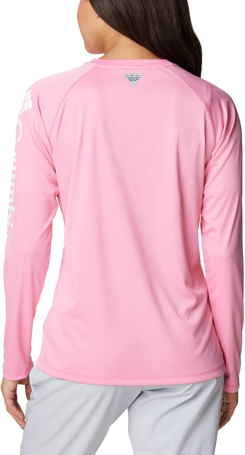 imageColumbia Womens Tidal Tee II Long Sleeve HoodieTropic PinkWhite Logo