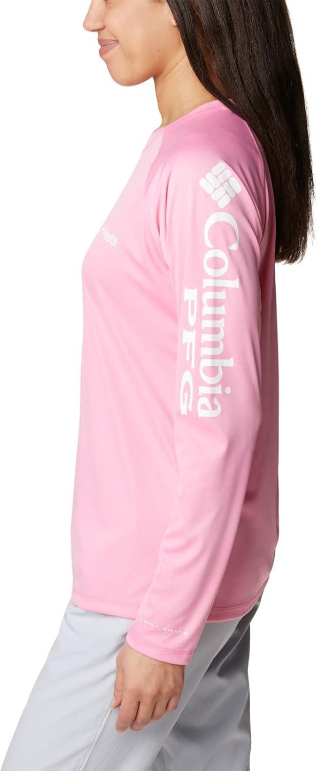 imageColumbia Womens Tidal Tee II Long Sleeve HoodieTropic PinkWhite Logo