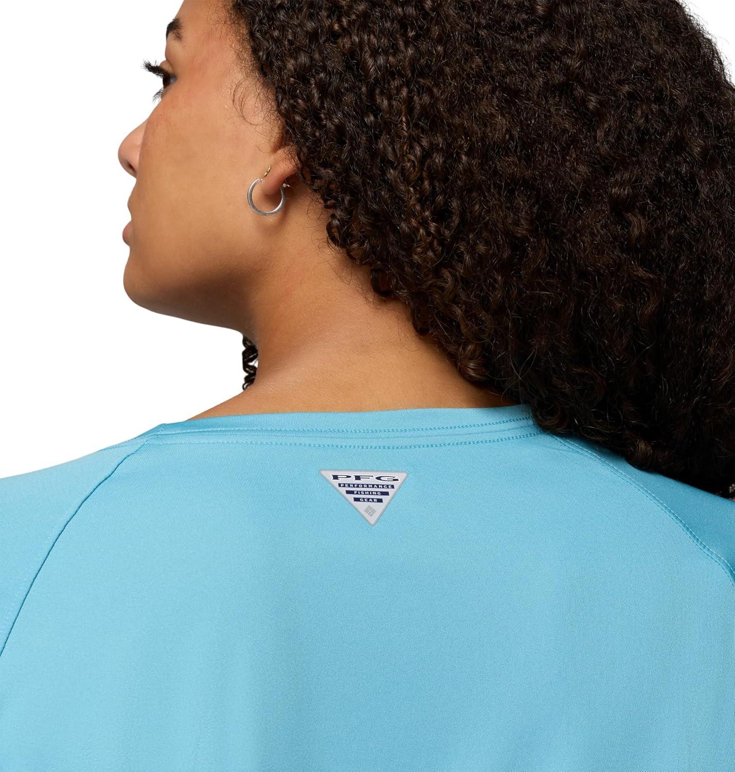 imageColumbia Womens Tidal Tee II Long Sleeve HoodieVintage BlueWhite Logo