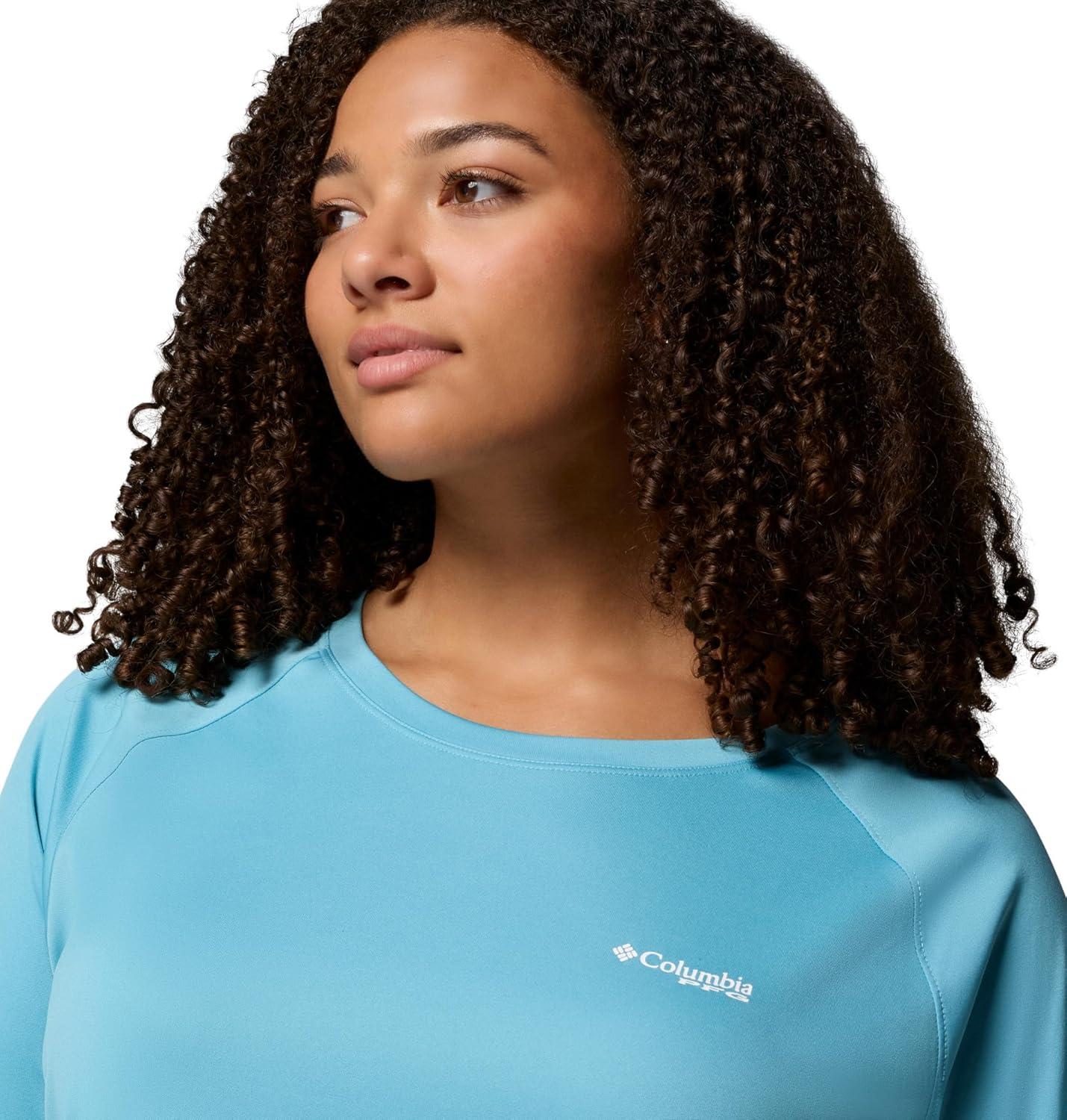 imageColumbia Womens Tidal Tee II Long Sleeve HoodieVintage BlueWhite Logo