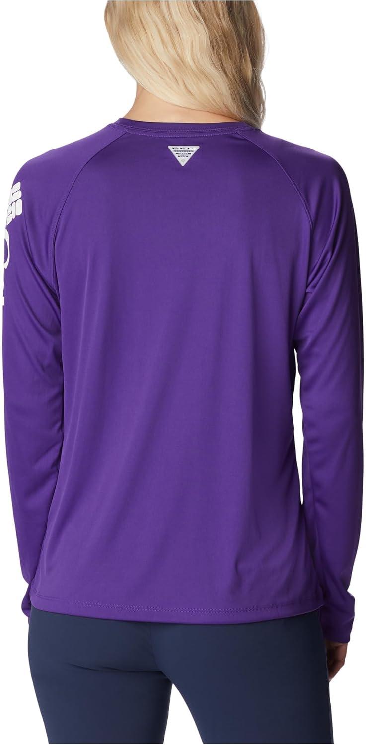 imageColumbia Womens Tidal Tee II Long Sleeve HoodieVivid PurpleWhite Logo