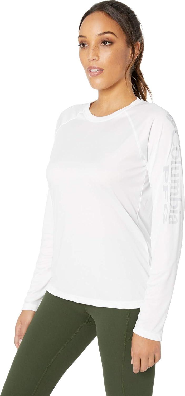 imageColumbia Womens Tidal Tee II Long Sleeve HoodieWhite Cool Grey Logo