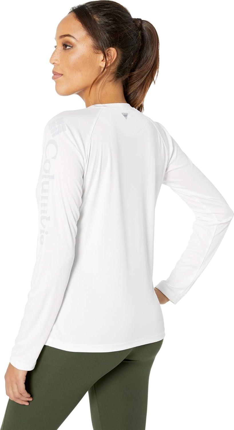 imageColumbia Womens Tidal Tee II Long Sleeve HoodieWhite Cool Grey Logo