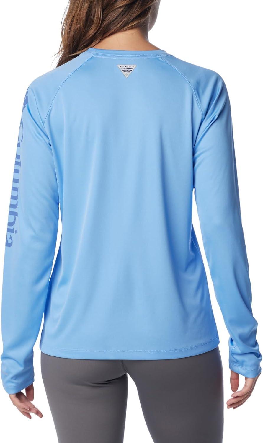 imageColumbia Womens Tidal Tee II Long Sleeve HoodieWhite CapBluebell Logo