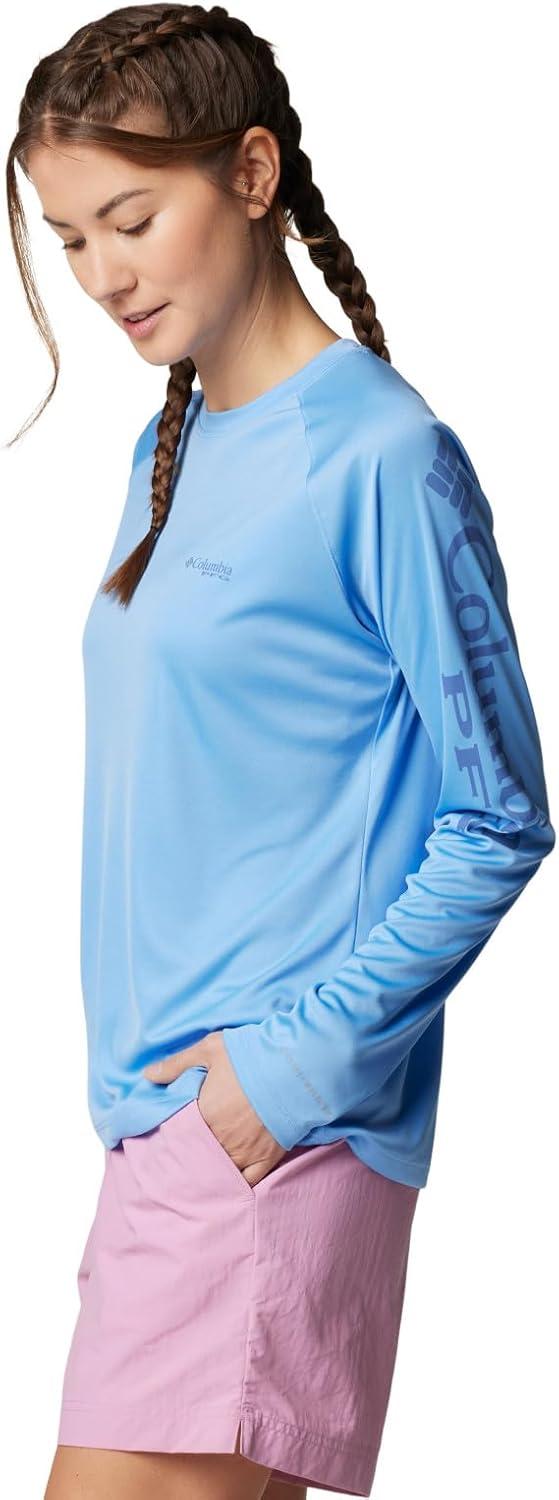 imageColumbia Womens Tidal Tee II Long Sleeve HoodieWhite CapBluebell Logo