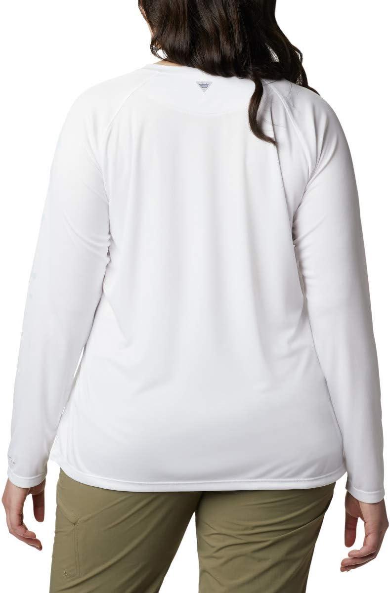 imageColumbia Womens Tidal Tee II Long Sleeve HoodieWhiteCirrus Grey Logo