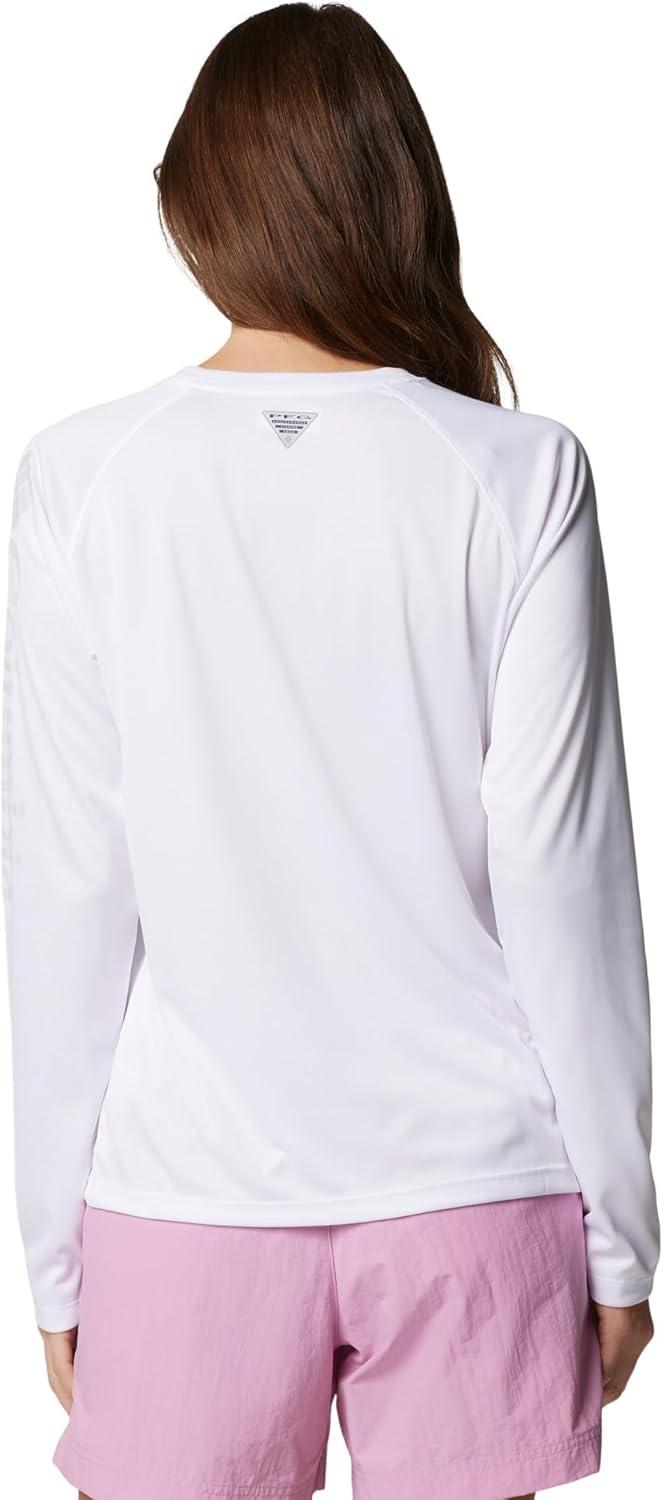 imageColumbia Womens Tidal Tee II Long Sleeve HoodieWhiteCirrus Grey Logo