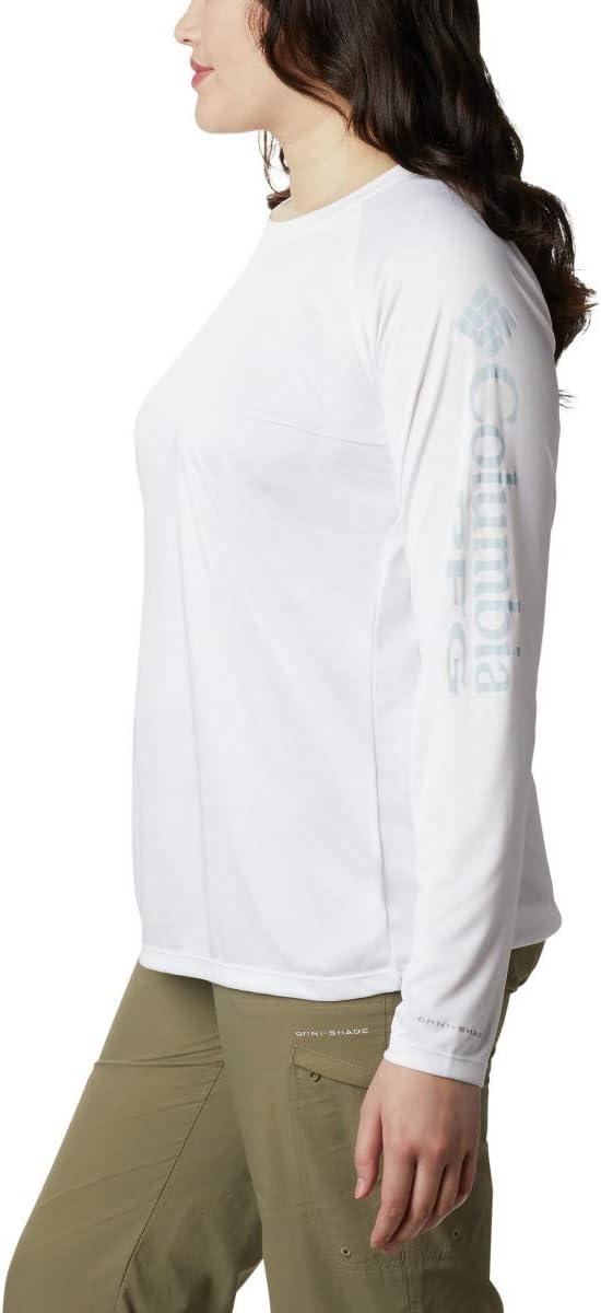 imageColumbia Womens Tidal Tee II Long Sleeve HoodieWhiteCirrus Grey Logo
