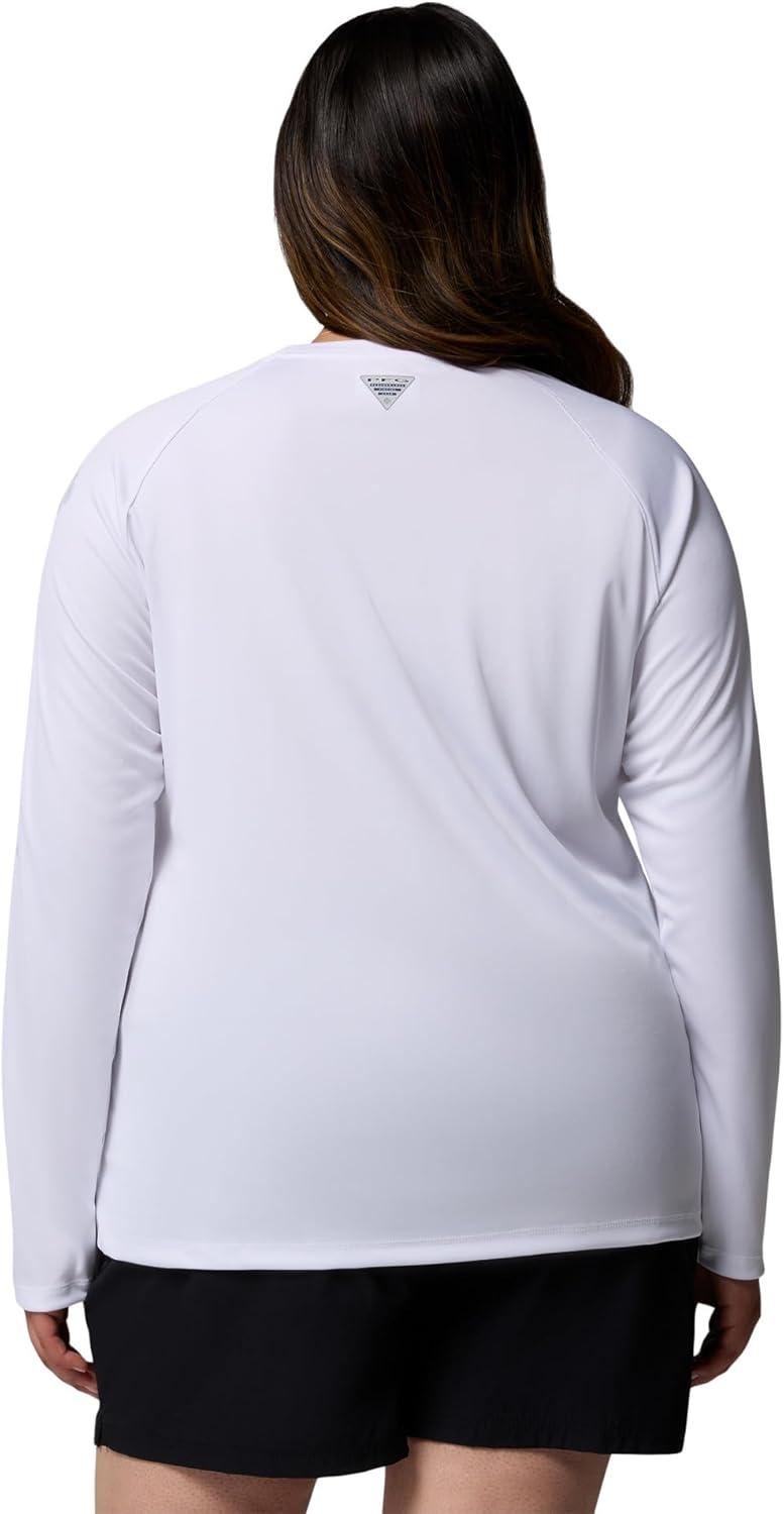 imageColumbia Womens Tidal Tee II Long Sleeve HoodieWhiteCirrus Grey Logo