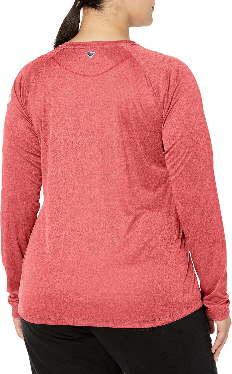 imageColumbia Womens Tidal Tee II Long Sleeve HoodieWinter Green HeatherWhite Logo
