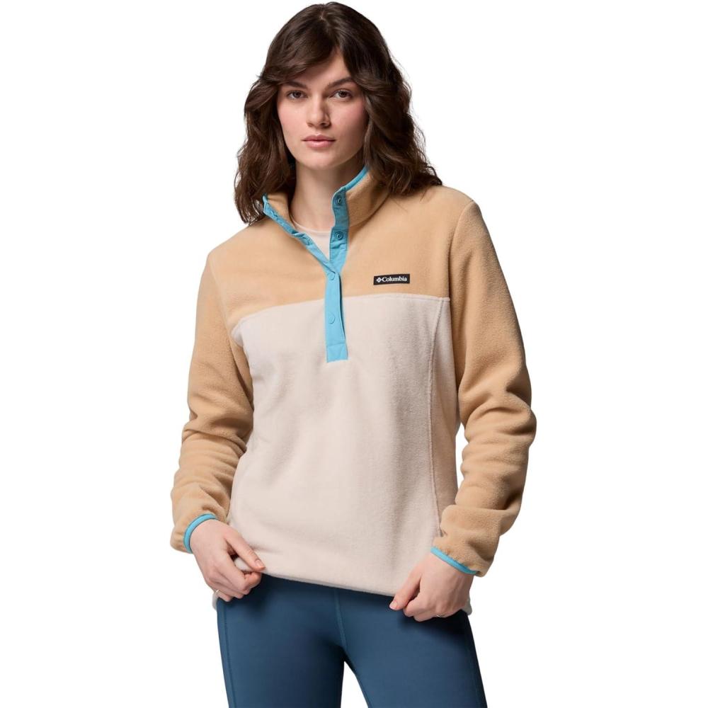 imageColumbia Womens Benton Springs Half Snap II Pull Over Fleece Jacket Dark StoneCanoeVintage Blue 3XDark StoneCanoeVintage Blue