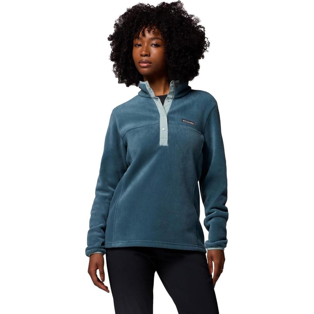 imageColumbia Womens Benton Springs Half Snap II Pull Over Fleece Jacket Dark StoneCanoeVintage Blue 3XEverblueCrushed Blue