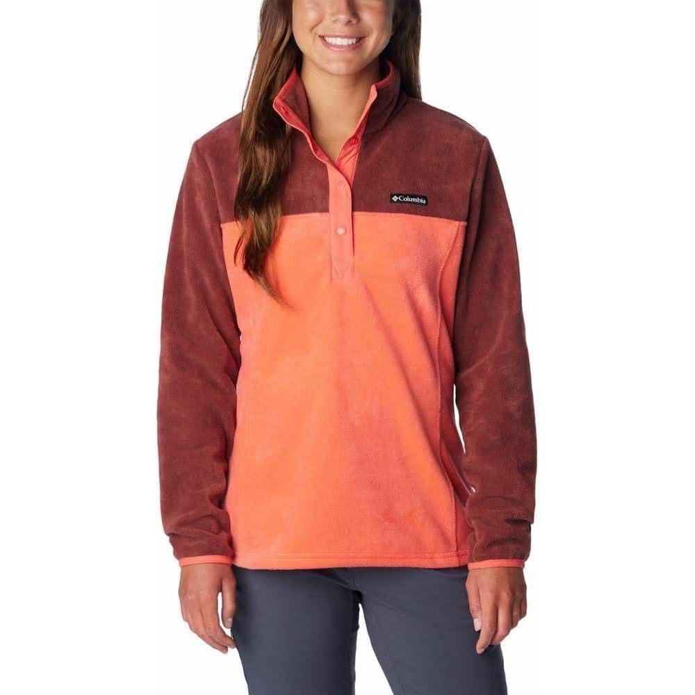 imageColumbia Womens Benton Springs Half Snap II Pull Over Fleece Jacket Dark StoneCanoeVintage Blue 3XJuicySpice