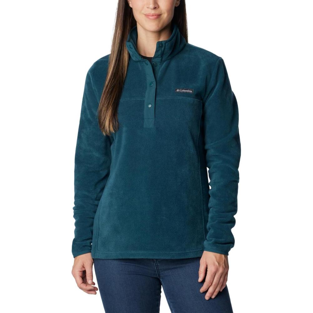 imageColumbia Womens Benton Springs Half Snap II Pull Over Fleece Jacket Dark StoneCanoeVintage Blue 3XNight Wave