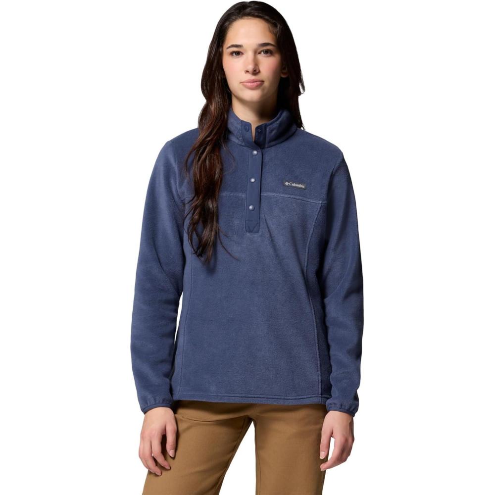 imageColumbia Womens Benton Springs Half Snap II Pull Over Fleece Jacket Dark StoneCanoeVintage Blue 3XNocturnal