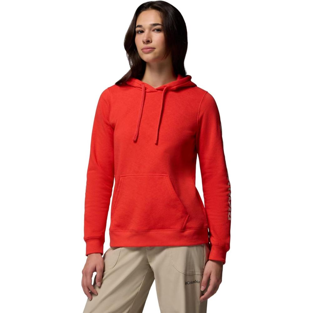 imageColumbia Womens Columbia Trek Graphic HoodiePoppy RedGem Columbia Sleeve