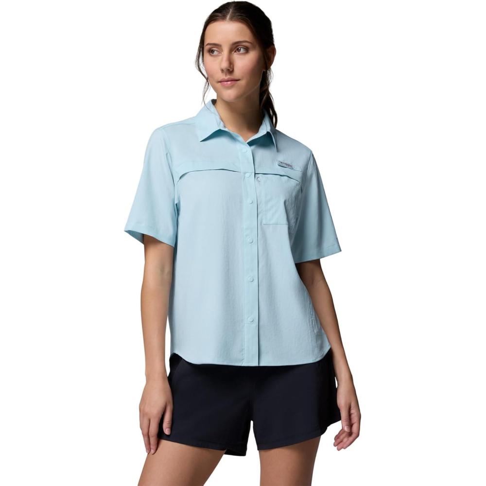 imageColumbia Womens PFG Castback Woven Short SleeveMarine Light