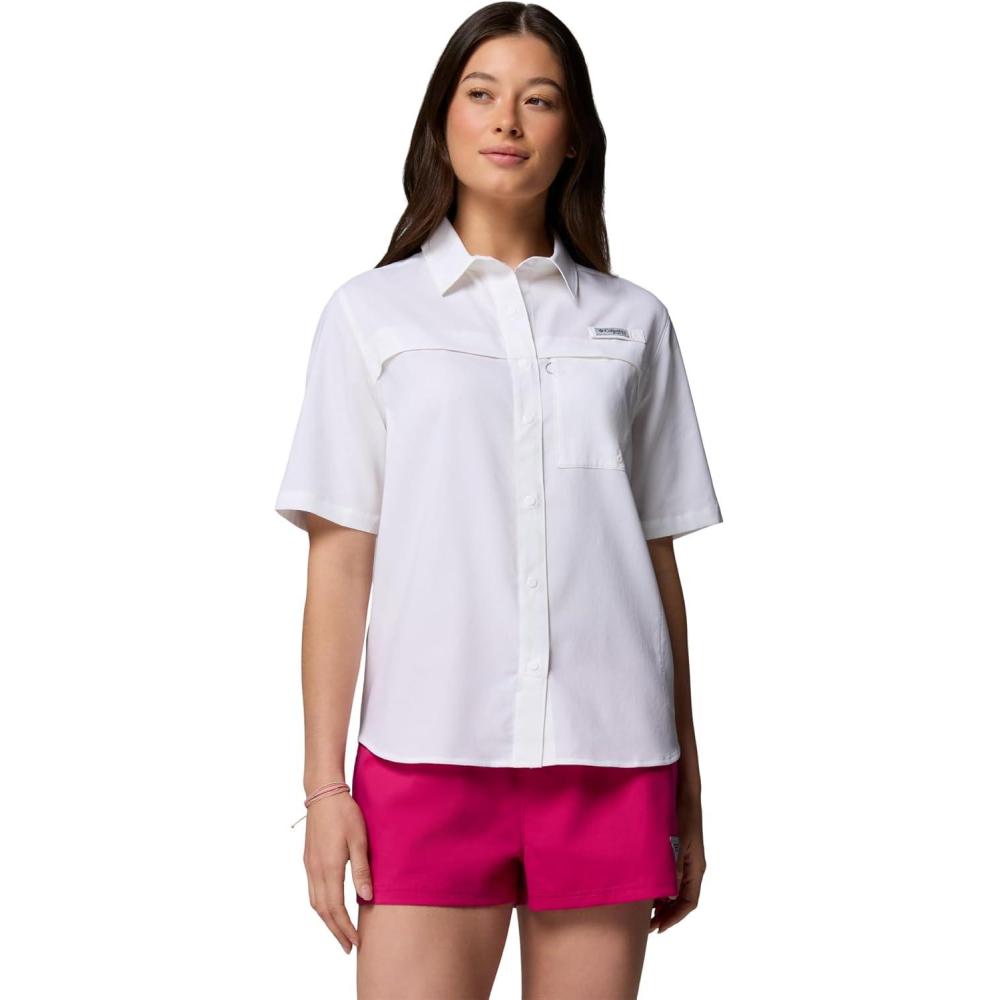 imageColumbia Womens PFG Castback Woven Short SleeveWhite