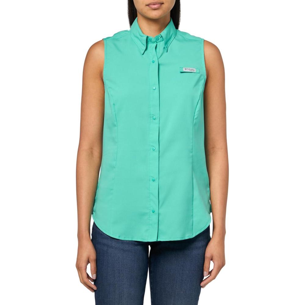 imageColumbia Womens PFG Tamiami Sleeveless ShirtGlaze Green
