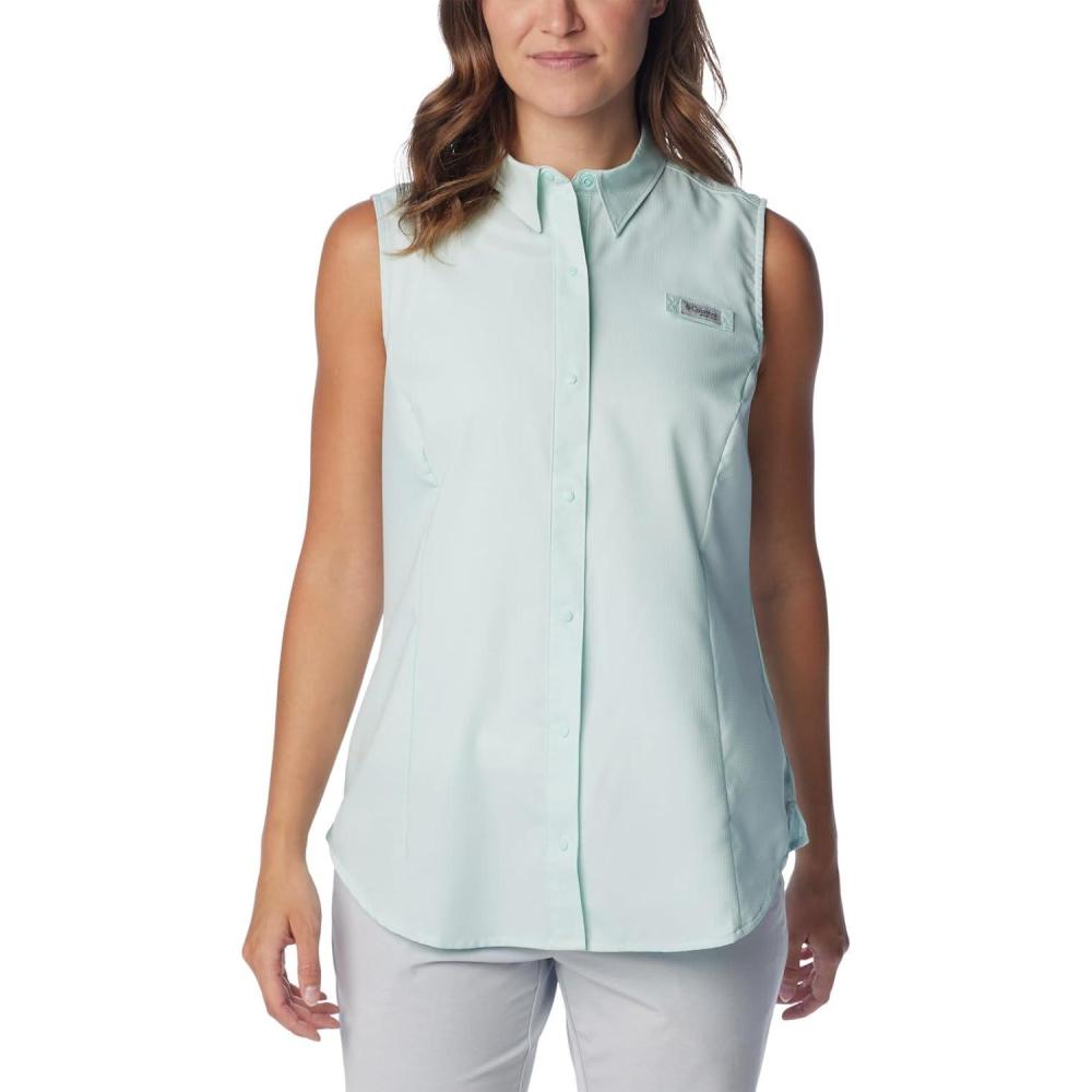 imageColumbia Womens PFG Tamiami Sleeveless ShirtIcy Morn