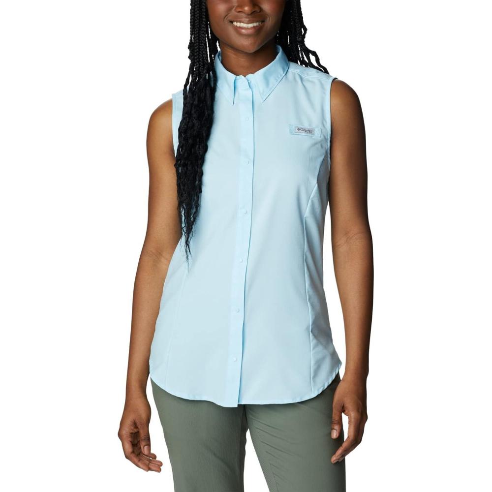imageColumbia Womens PFG Tamiami Sleeveless ShirtSpring Blue