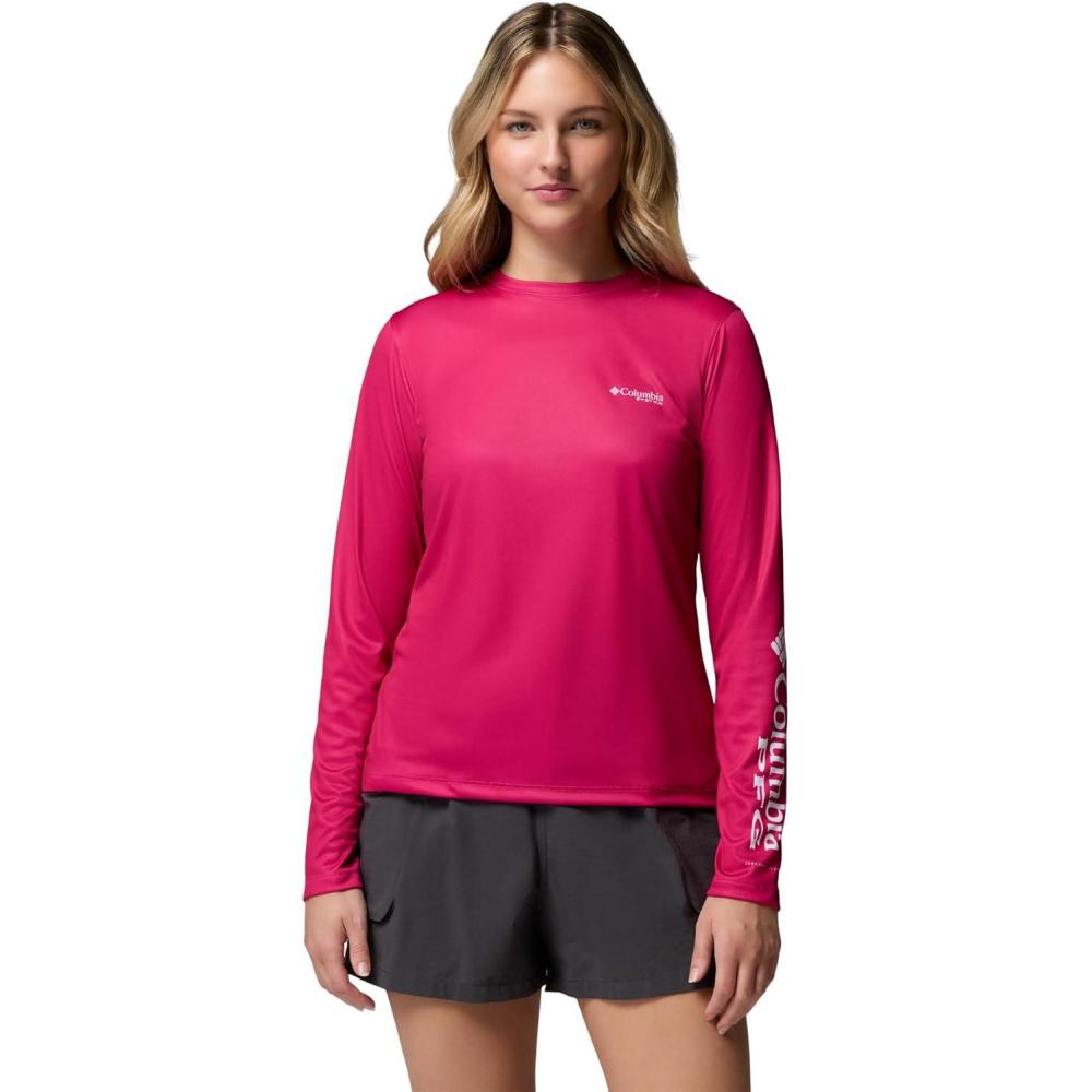 imageColumbia Womens PFG Tidal Tee Original Chill Long SleeveGuava PinkOriginal Chill