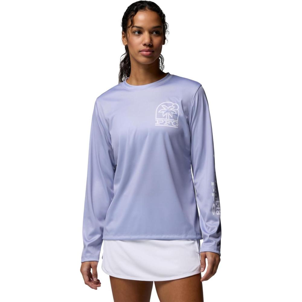 imageColumbia Womens PFG Tidal Tee Palm Waves Long SleeveTwilightPalm Waves