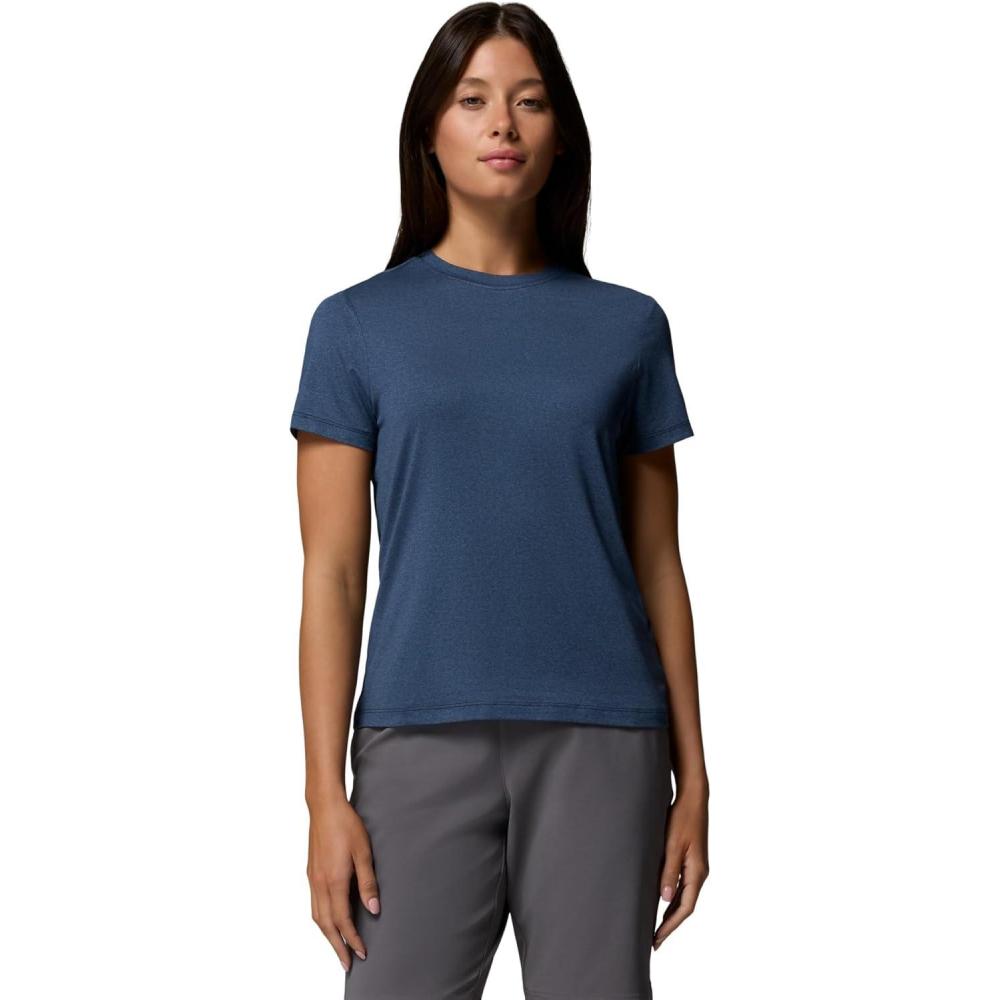imageColumbia Womens Parsons Point Short Sleeve Logo TeeCollegiate Navy Heather