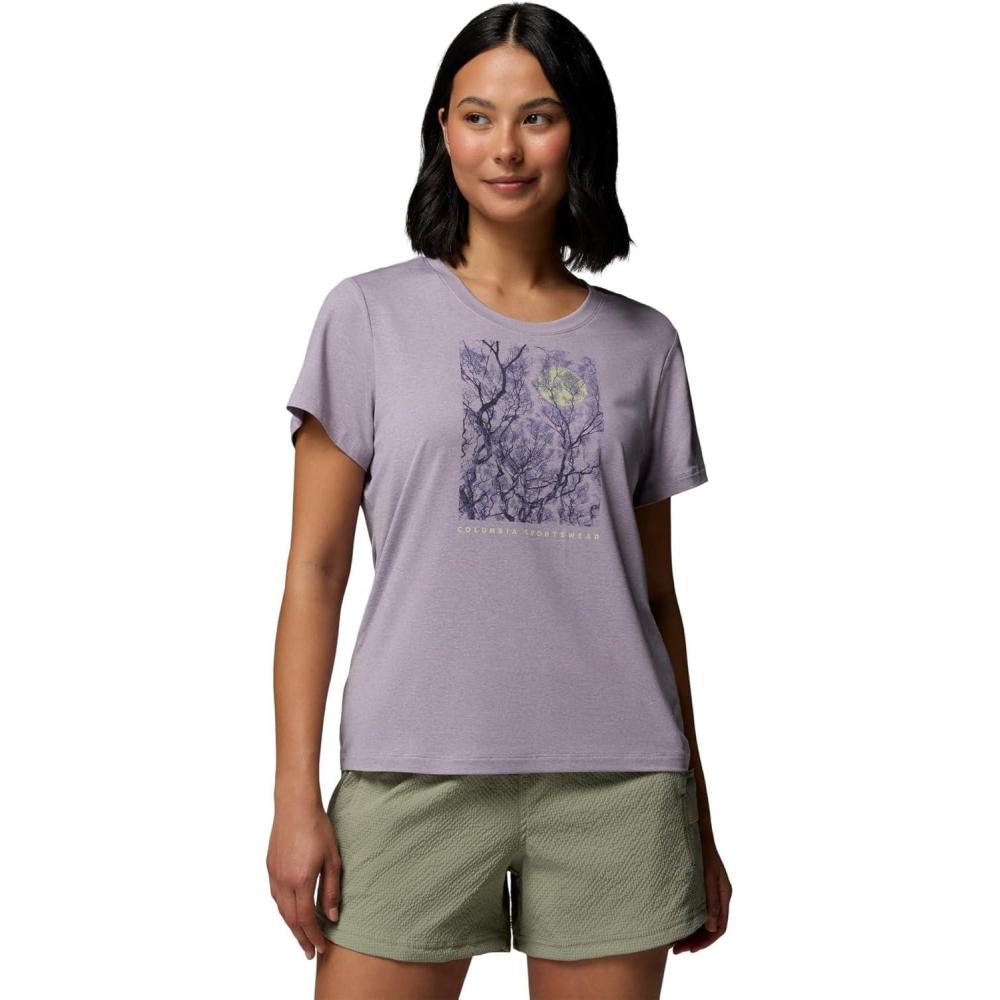 imageColumbia Womens Parsons Point Short Sleeve Scoop TeeLavender Pearl HeatherCanopy View