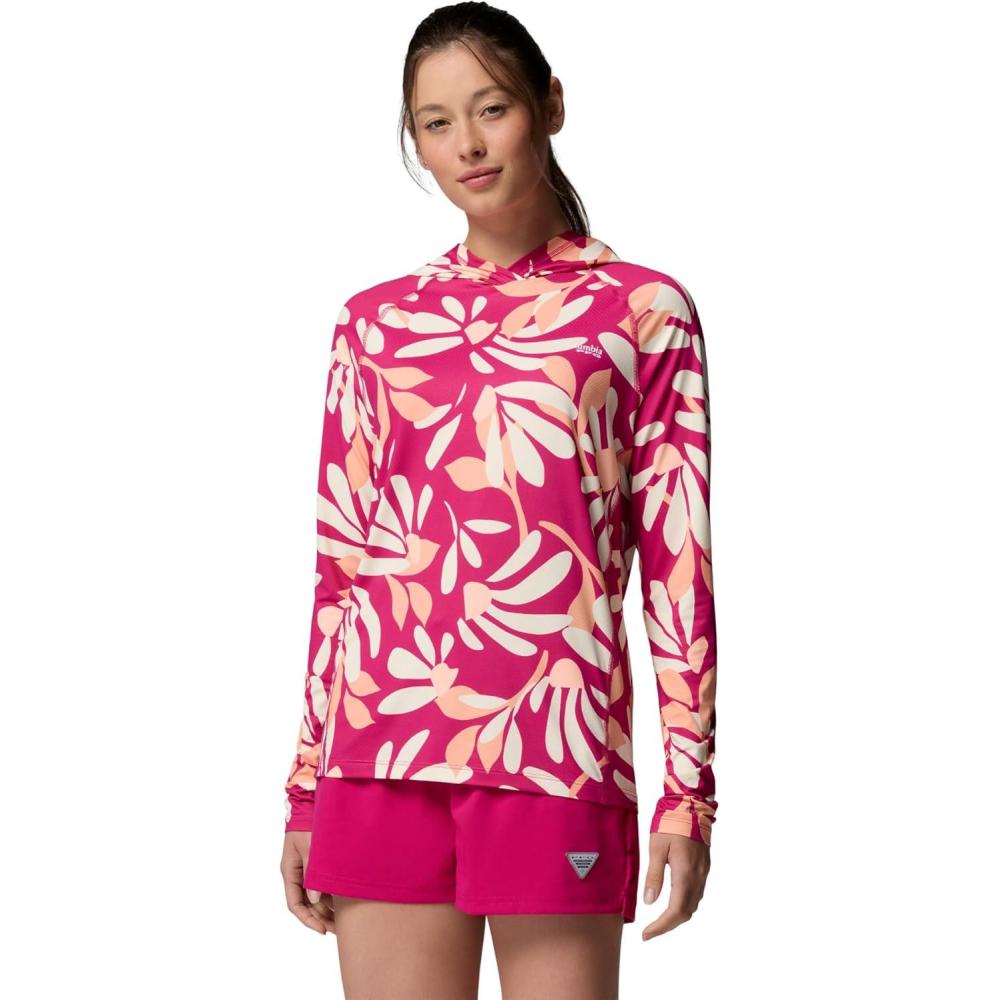 imageColumbia Womens Pfg Super Solar Stream II HoodieGuava PinkPetals